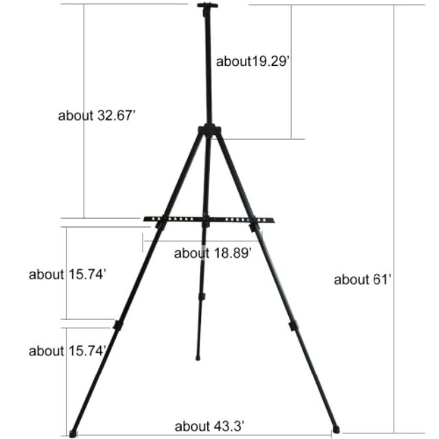 Giá Sắt 150cm, Giá Kê Bảng Vẽ Sắt Gấp Gọn