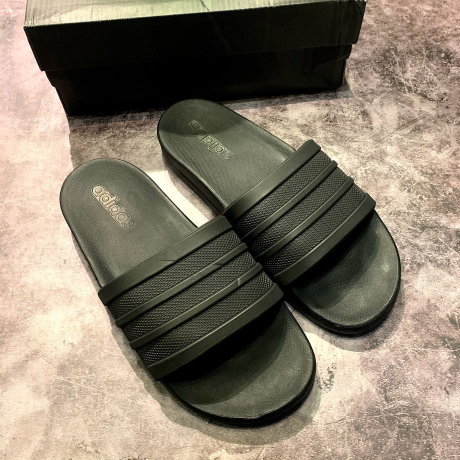 Dép adidas plus đen trơn nam