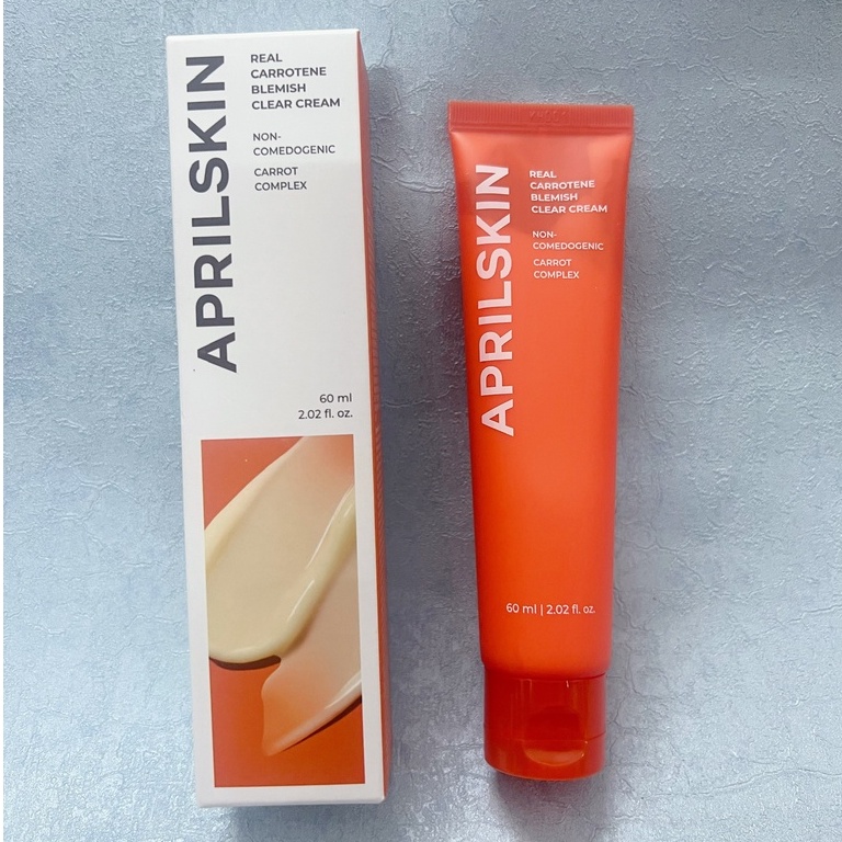 Kem Sạch Mụn Mờ Vết Thâm Cấp Ẩm Cho Da APRILSKIN Real Carrotene Blemish Clear Cream 60ml