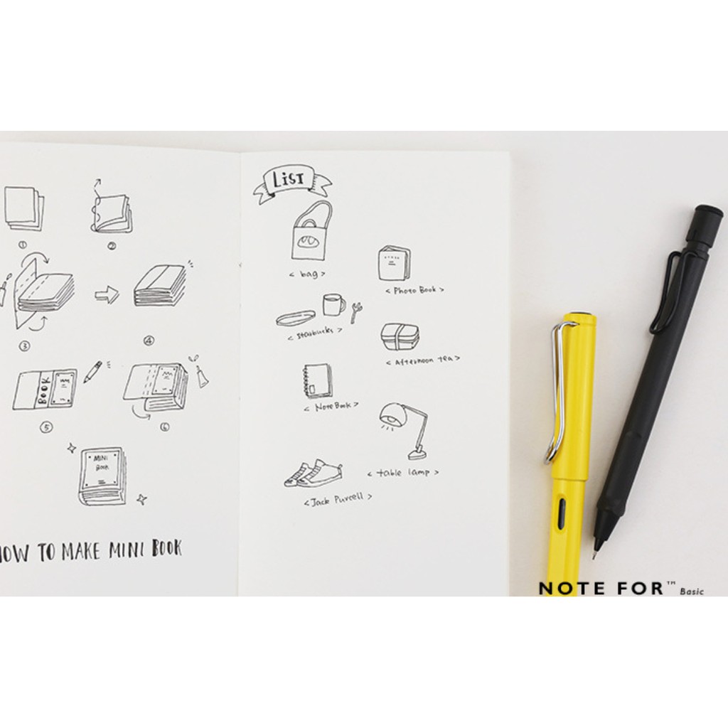 Sổ tay cơ bản Note for basic grid blank line size A5 A6 | BNS040