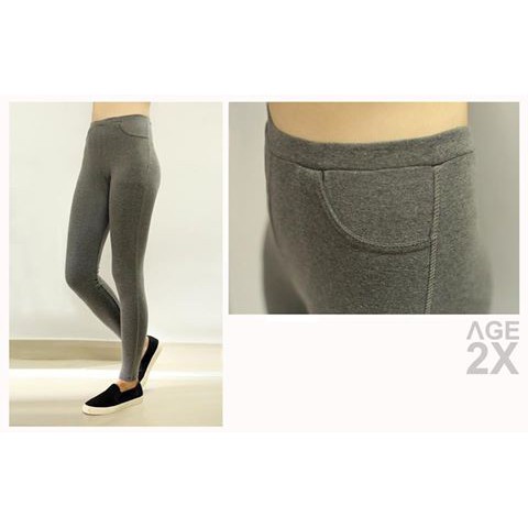 QUẦN LEGGING XÁM LƯNG LIỀN - AGE2X