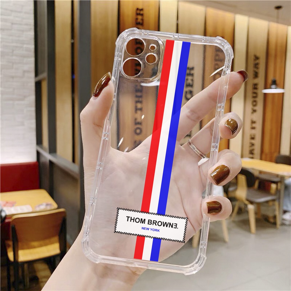 Ốp lưng iphone thom browne chống sốc trong suốt case 15 pro max 15plus 14 13 12 promax 11 mini 6 6s 7 8 plus x xr xs Se
