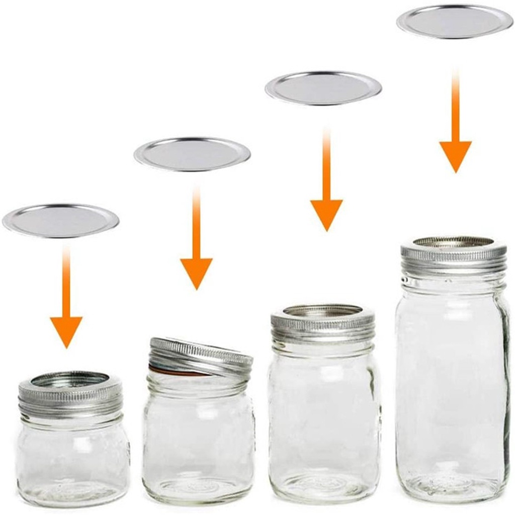 Nắp đậy hũ thủy tinh Mason kèm vòng chống rò rỉ dùng trong nhà bếp 70/ 86mm