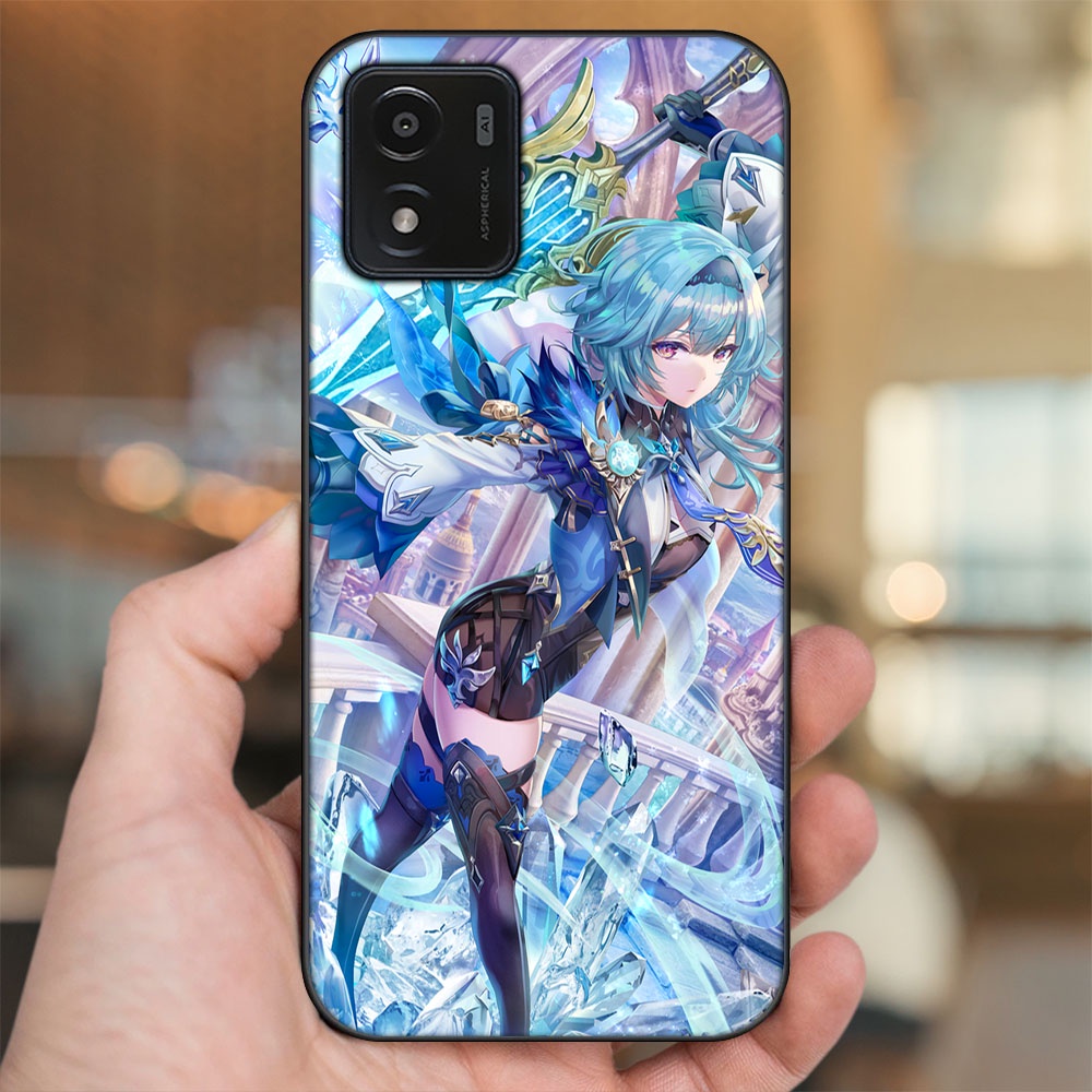 Ốp lưng Vivo Y01 viền đen in hình Eula Genshin Impact