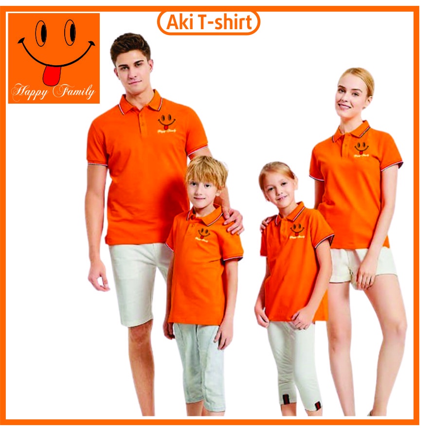 Áo gia đình có cổ chất lượng đẹp vải cá sấu polo 3/4/5 người thoáng mát AKI T-SHIRT GDPL09