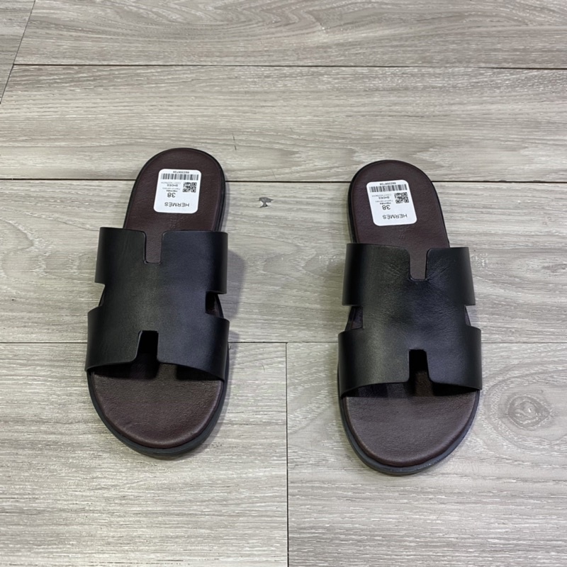 Dép lê nam HM đế gỗ mix quai sần sịn 2228, dép chữ H đi biển đi chơi