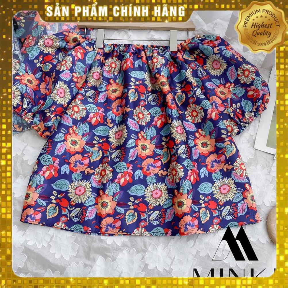 [MÃ XIA FREEHIP] ÁO TRỄ VAI HOA CHO NỮ - Chất liệu Taffeta cao cấp - Hai màu Xanh/Hồng - [HÀNG THIẾT KẾ]