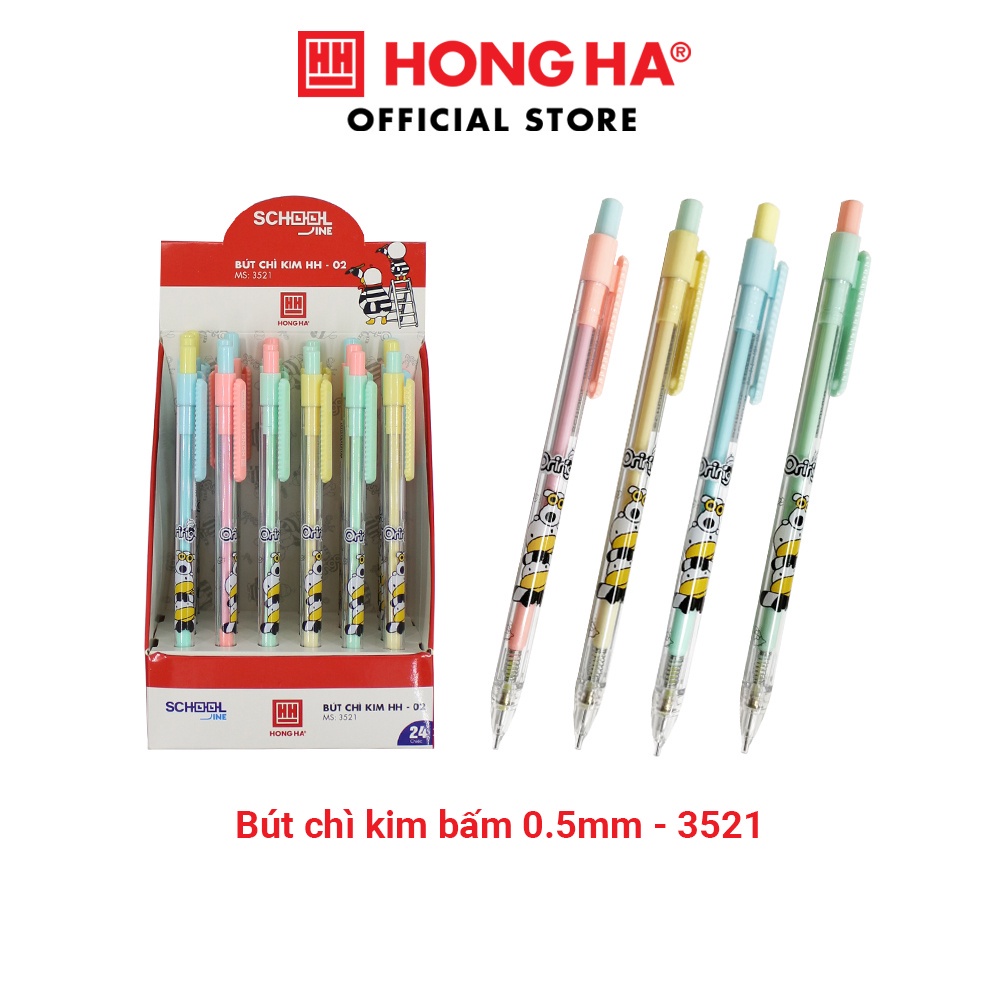 Bút chì kim bấm học sinh Hồng Hà 3521 - ngòi 0.5mm dùng cho học sinh