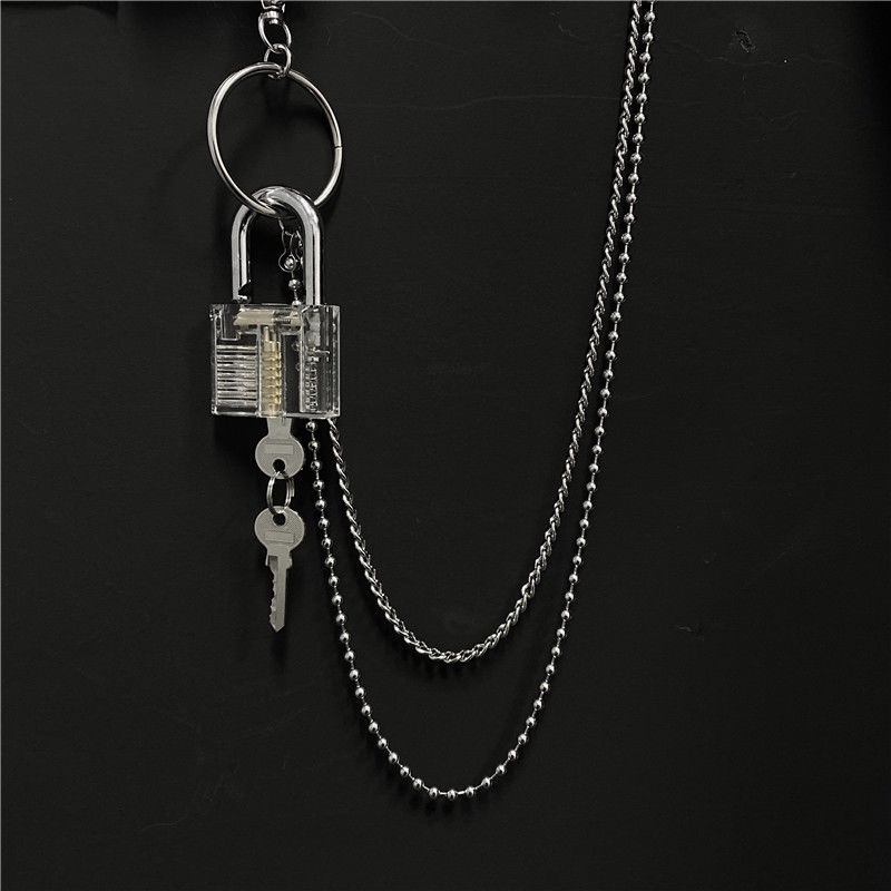 Dây xích đeo thắt lưng nhiều lớp phong cách thời trang đường phố hip hop 16125