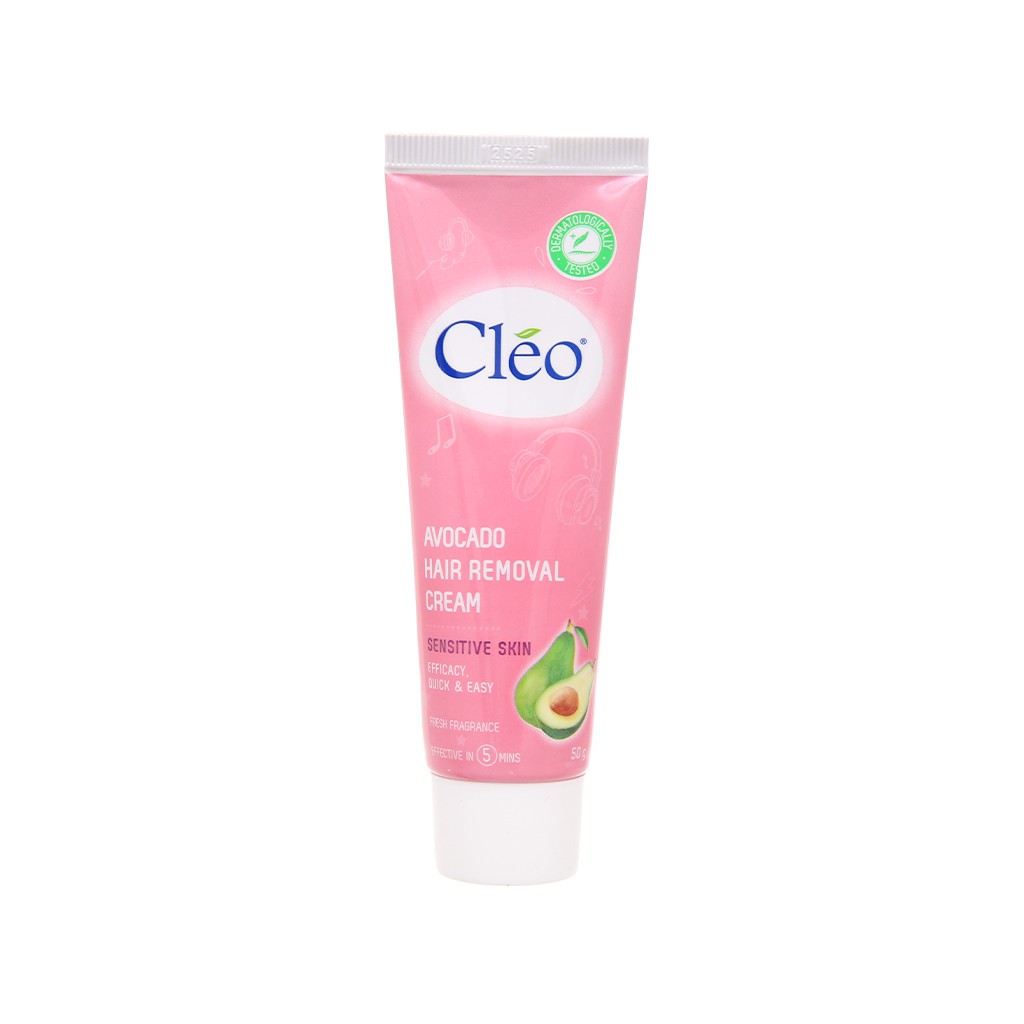 Kem tẩy lông Cléo Avocado Hair Removal Cream cho da nhạy cảm 50g