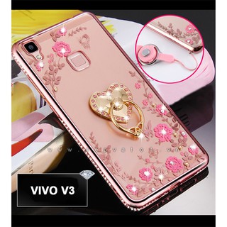 Ốp lưng Vivo V3 dẻo hình hoa