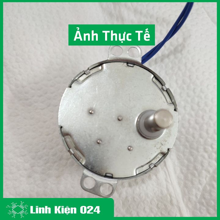 Động cơ túp năng điện 220VAC công suất 0.2W tốc độ 4 vòng/phút, nhông điện thay thế cho quạt