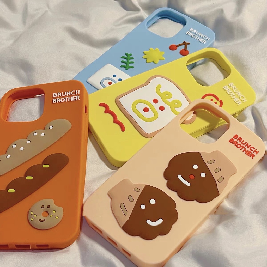 Ốp iphone, ốp điện thoại silicone chủ đề ẩm thực Brunch Brother 7/7 Plus/8/8 Plus/XS Max/11/11 Pro/11 Pro Max/12/12 Pro