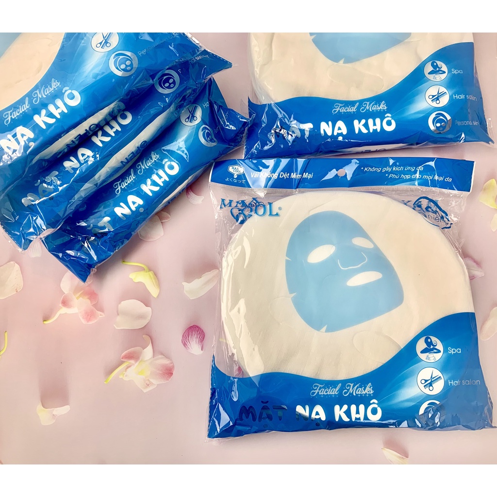 100 Miếng mặt nạ giấy khô MAX COOL chuyên dùng trong Spa dưỡng da đa năng