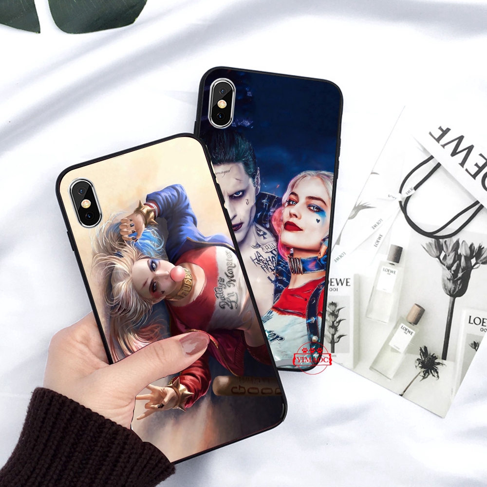 Ốp điện thoại mềm harley quinn cho iPhone XS Max XR X 11 Pro 7 8 6 6S Plus 58A