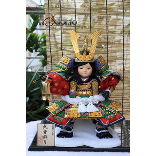 Búp bê Samurai , búp bê Nhật Bản .  6N ĐỎ XANH LÁ