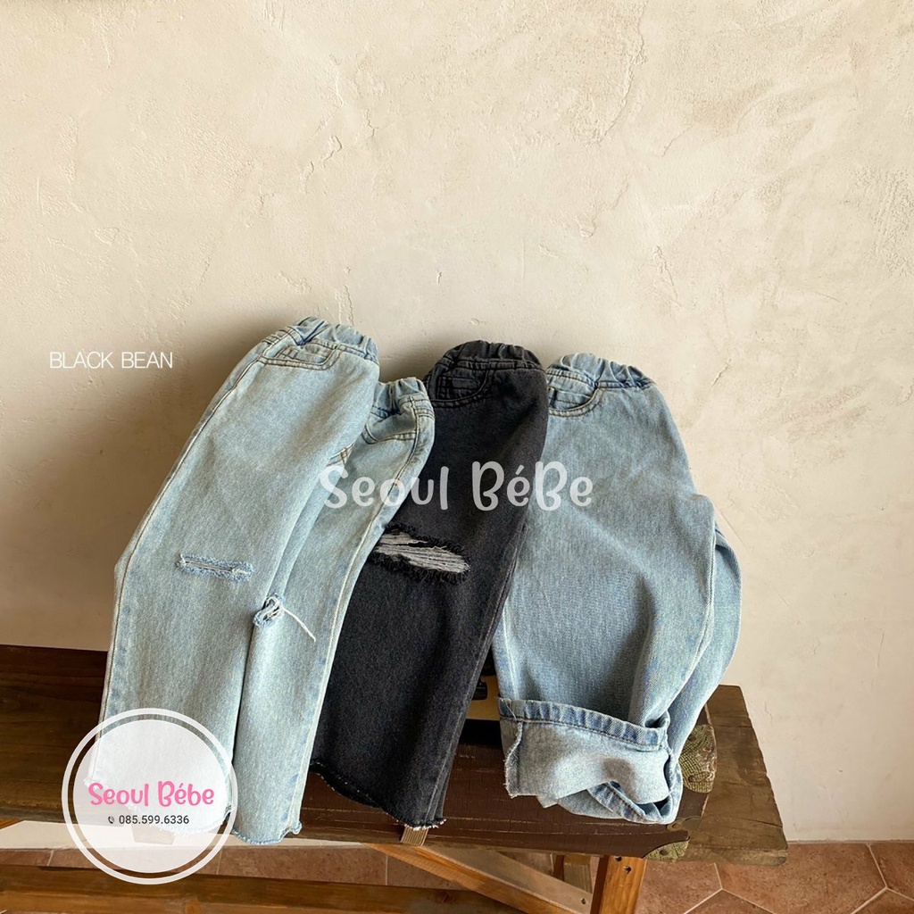 Quần bò sành điệu 198 Jeans đủ size cho bé Blackbean made in Korea