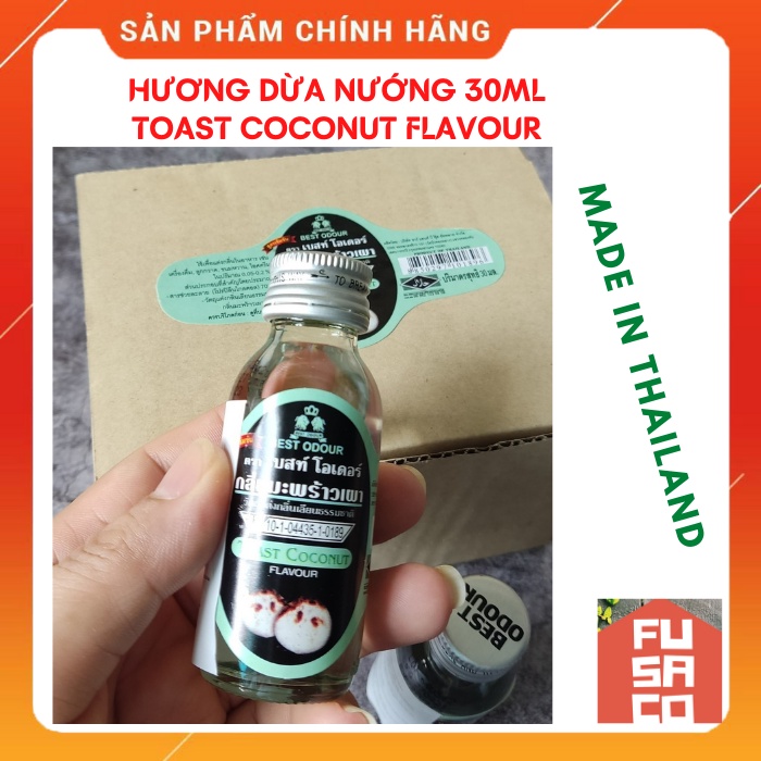 Hương mùi DỪA NƯỚNG (Toast Coconut) Best Odour Thái Lan - Chai 30ml