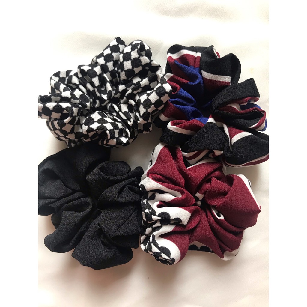 Giá Sỉ - Dây Buộc Tóc Scrunchies 60cm X 4cm - Nhiều Màu Sắc - Nhiều Chất Liệu - Vải Xuất Dư Không Lo Đụng Hàng