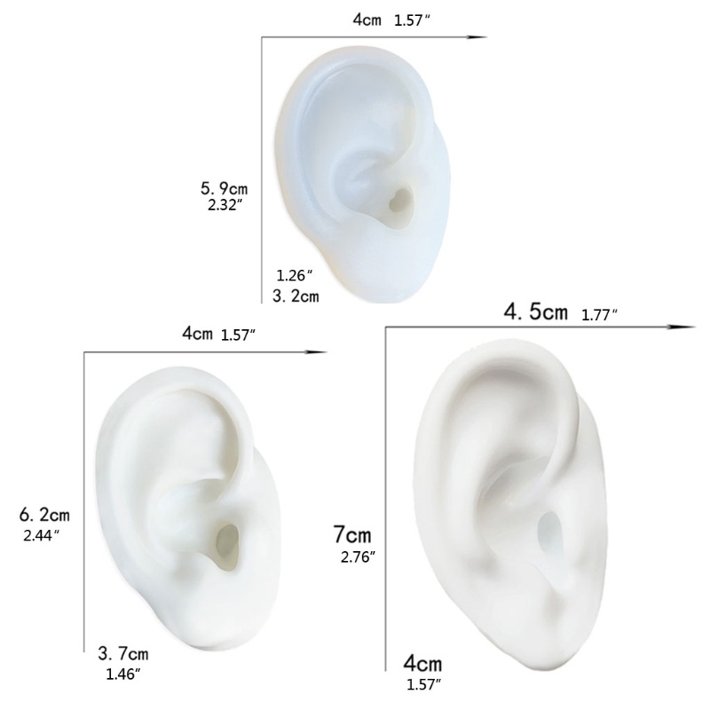 Mô Hình Silicone Dùng Thực Hành Xỏ Khuyên Tai Tỉ Lệ 1: 1