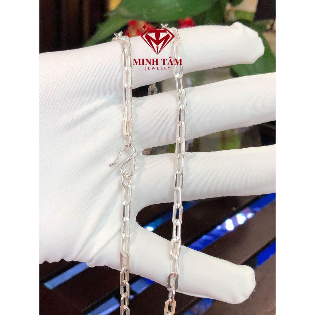 Dây chuyền bạc ta cho nam,Dây chuyền bạc nam dạng xích-Minh Tâm Jewelry