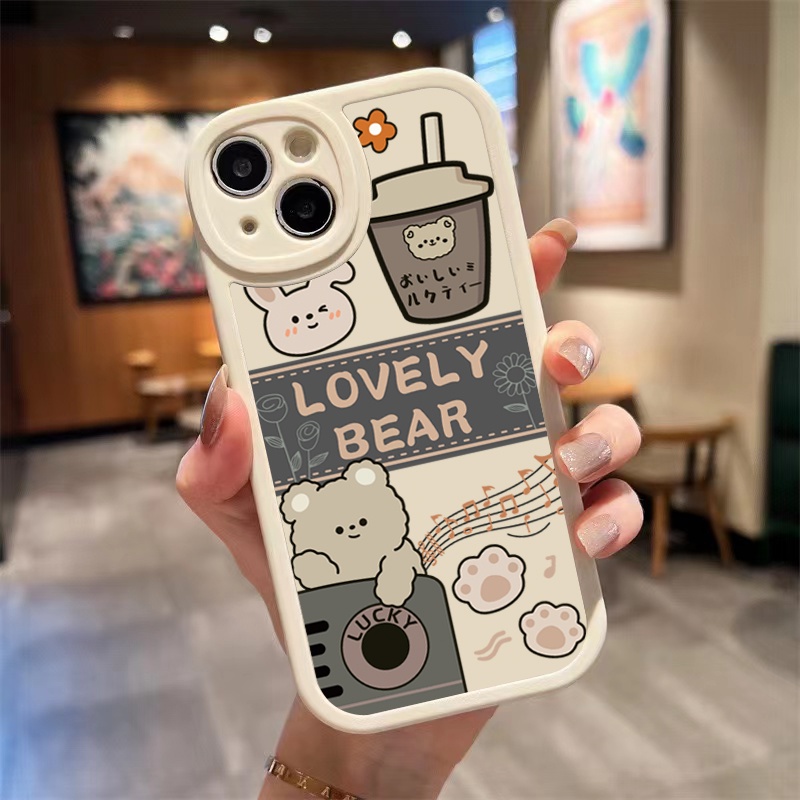 Ốp lưng Hình ảnh gấu béo dễ thương vỏ điện thoại iPhone 11 14 Pro 12 Promax 13 Pro 14 Plus 14 Pro X Xs XR Xs Max 6 6s 7 8Plus 11