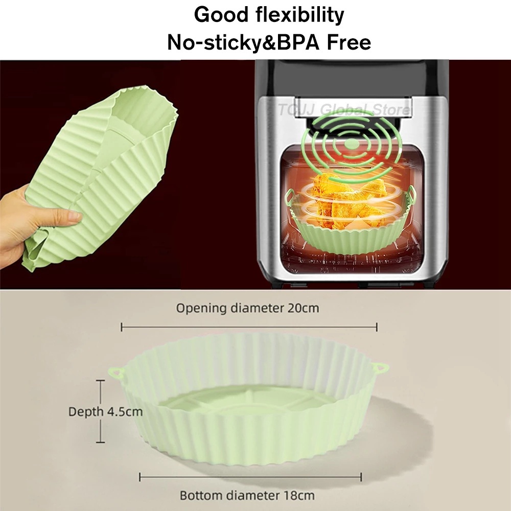 Khay Silicone Tròn Nướng Bánh Đa Năng Có Thể Tái Sử Dụng Cho Lò Vi Sóng / Lò Nướng / Pizza