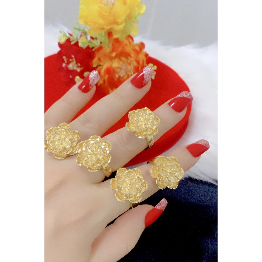 Nhẫn nữ, nhẫn cưới mạ vàng 24K Mẫu 041 LL181021 - Mang đi chơi, đi tiệc rất đẹp