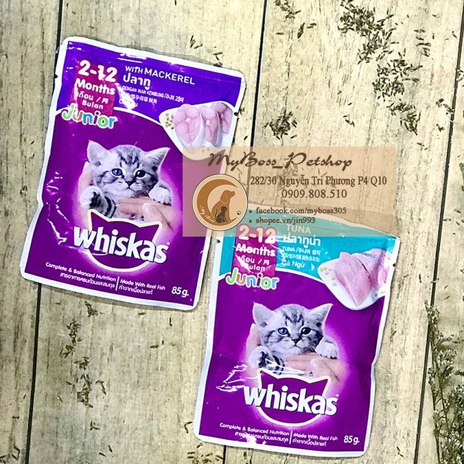 PATE WHISKAS thức ăn ướt cho mèo (85g)