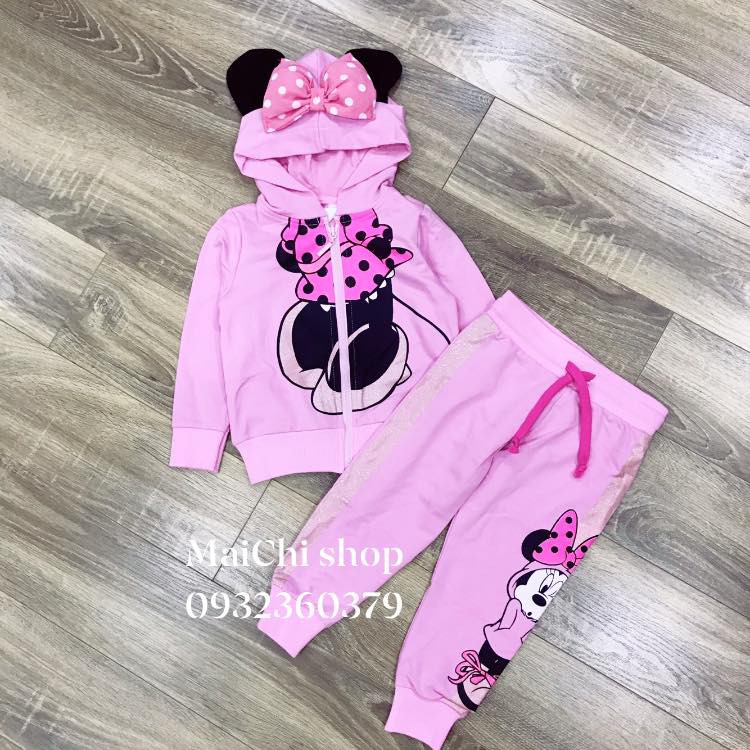 Bộ áo khoác Mickey bé gái