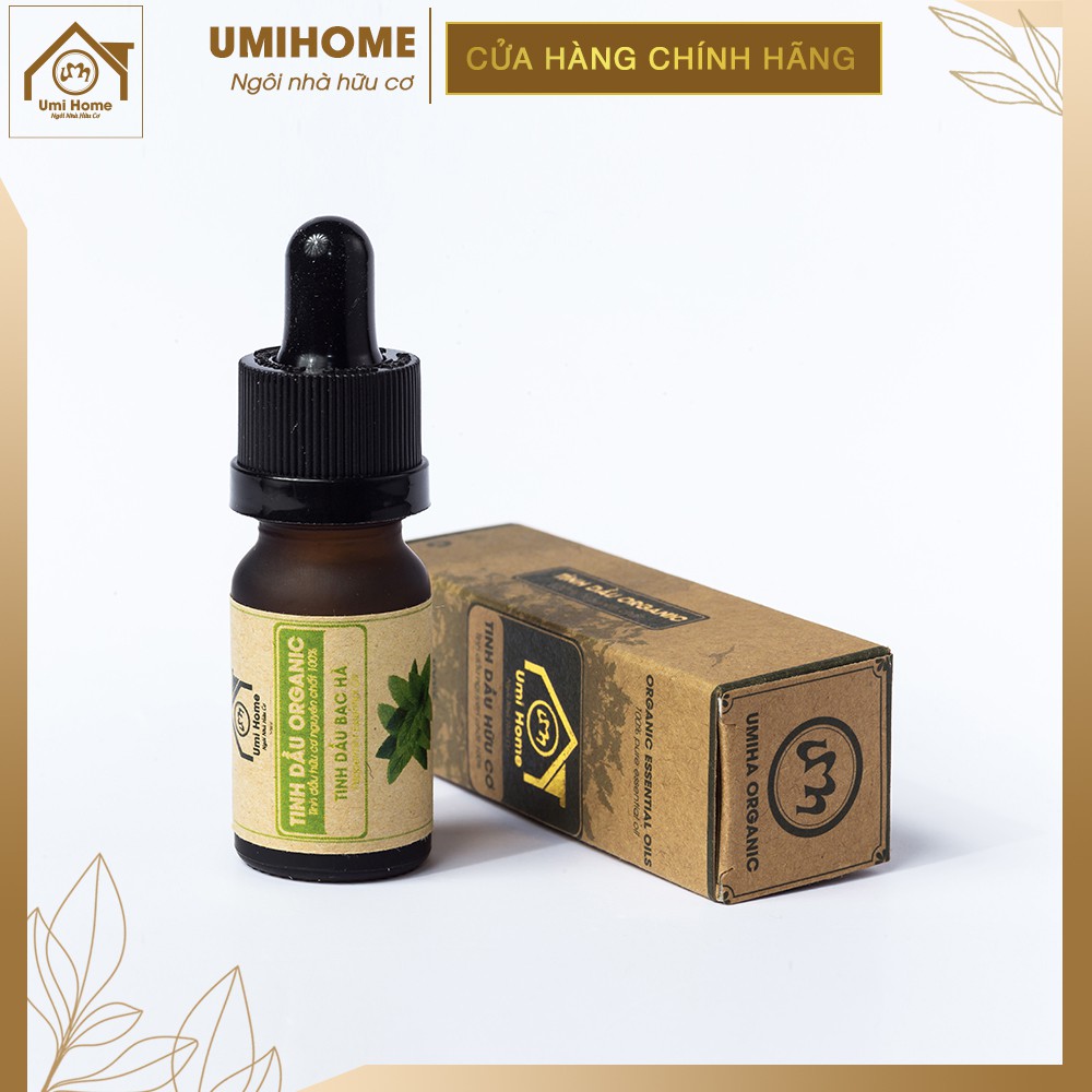 Tinh dầu Bạc Hà hữu cơ UMIHOME 10ml nguyên chất