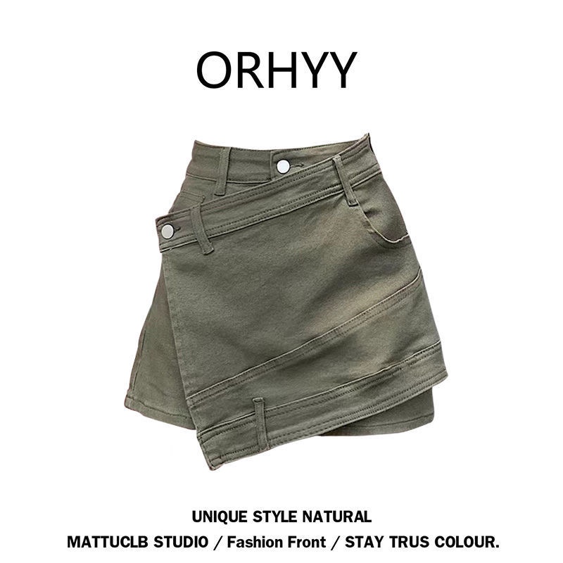 [40-100kg] Chân váy jean Ngắn Lưng Cao Dáng Ôm Mùa Hè Nóng Bỏng Cho Nữ