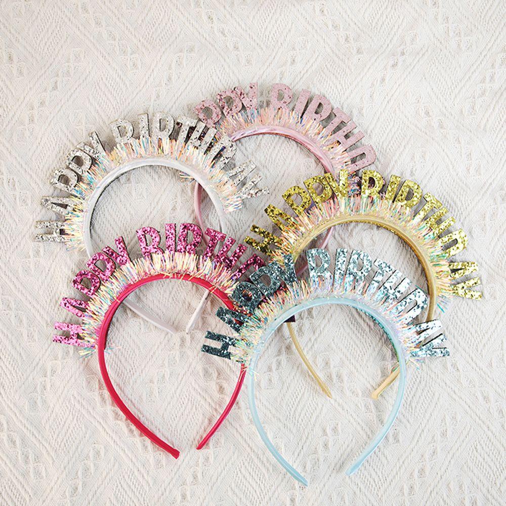 ANEMONE Băng Đô Đính Kim Sa Họa Tiết Hoạt Hình Dễ Thương Dùng Trang Trí Bánh Kem