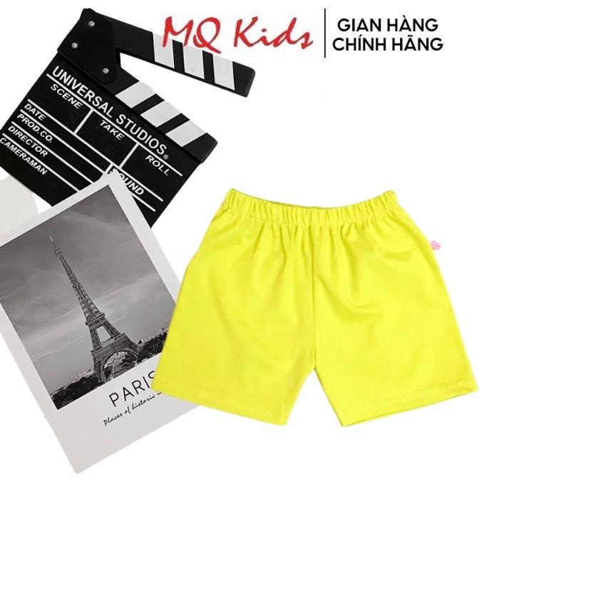 Quần đùi cộc cho bé MQ kids thun cotton 100% màu trơn dễ thương