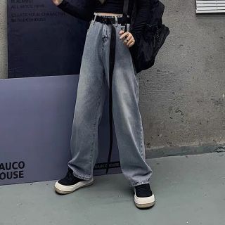 [ORDER TAOBAO] Quần Bò Ống Rộng Nam Nữ Hàng Qc