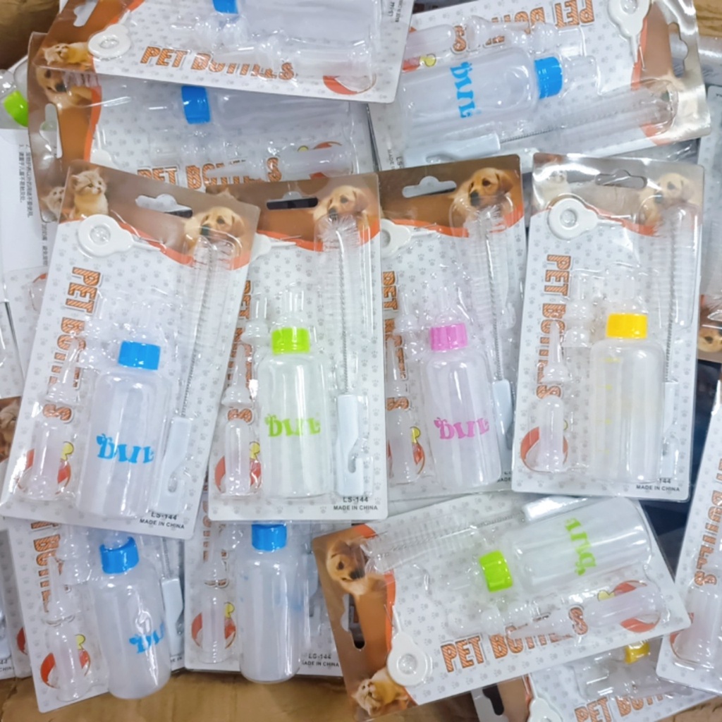 Bình sữa cho chó mèo con đi kèm 6 món phụ kiện Bình ti cho mèo sơ sinh