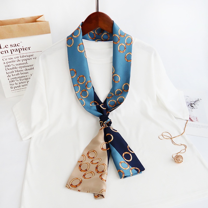 Khăn Choàng Lụa Mỏng Dáng Dài In Họa Tiết Thời Trang Xuân Hè 24H