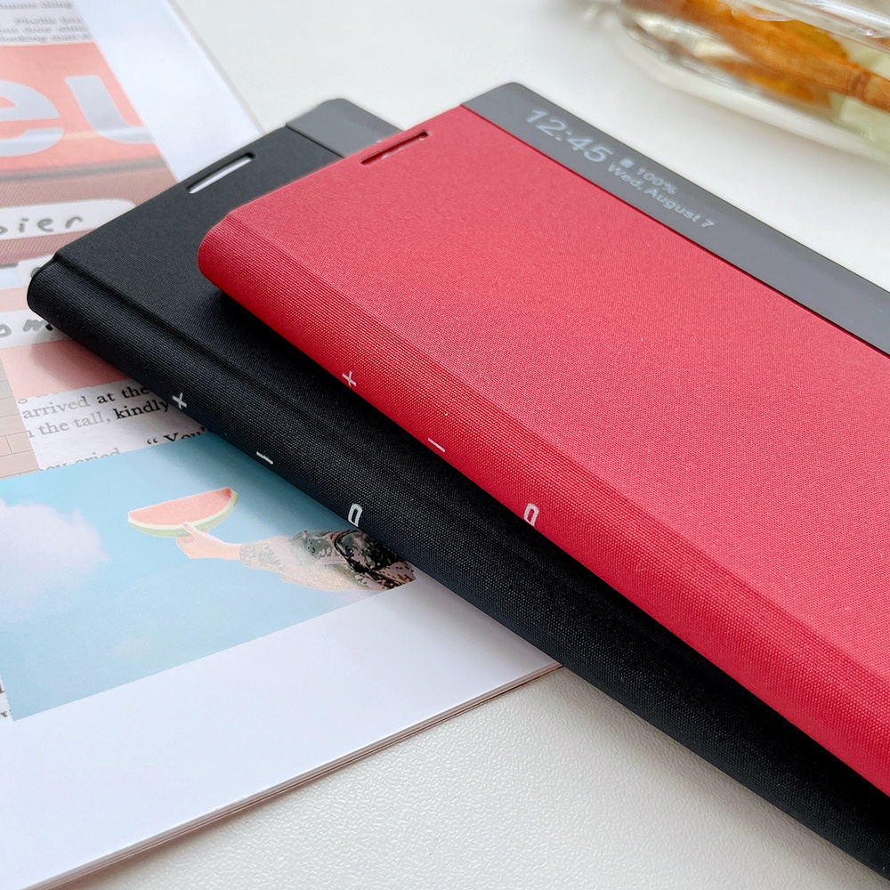 Ốp Điện Thoại Da Nắp Lật Chip Màn Hình Thông Minh Cho Samsung Galaxy Note 10 Plus Note10