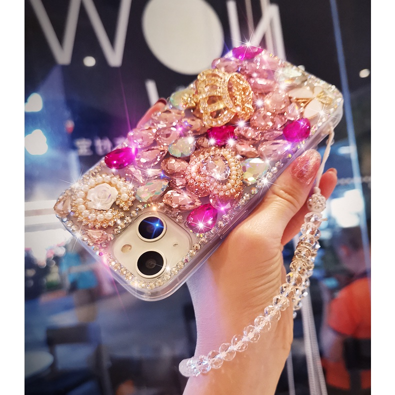 Ốp Điện Thoại Kim Tuyến Lấp Lánh Có Dây Đeo Cho iphone 15 13 12 11 pro max 14 plus ip xs max 14 pro max