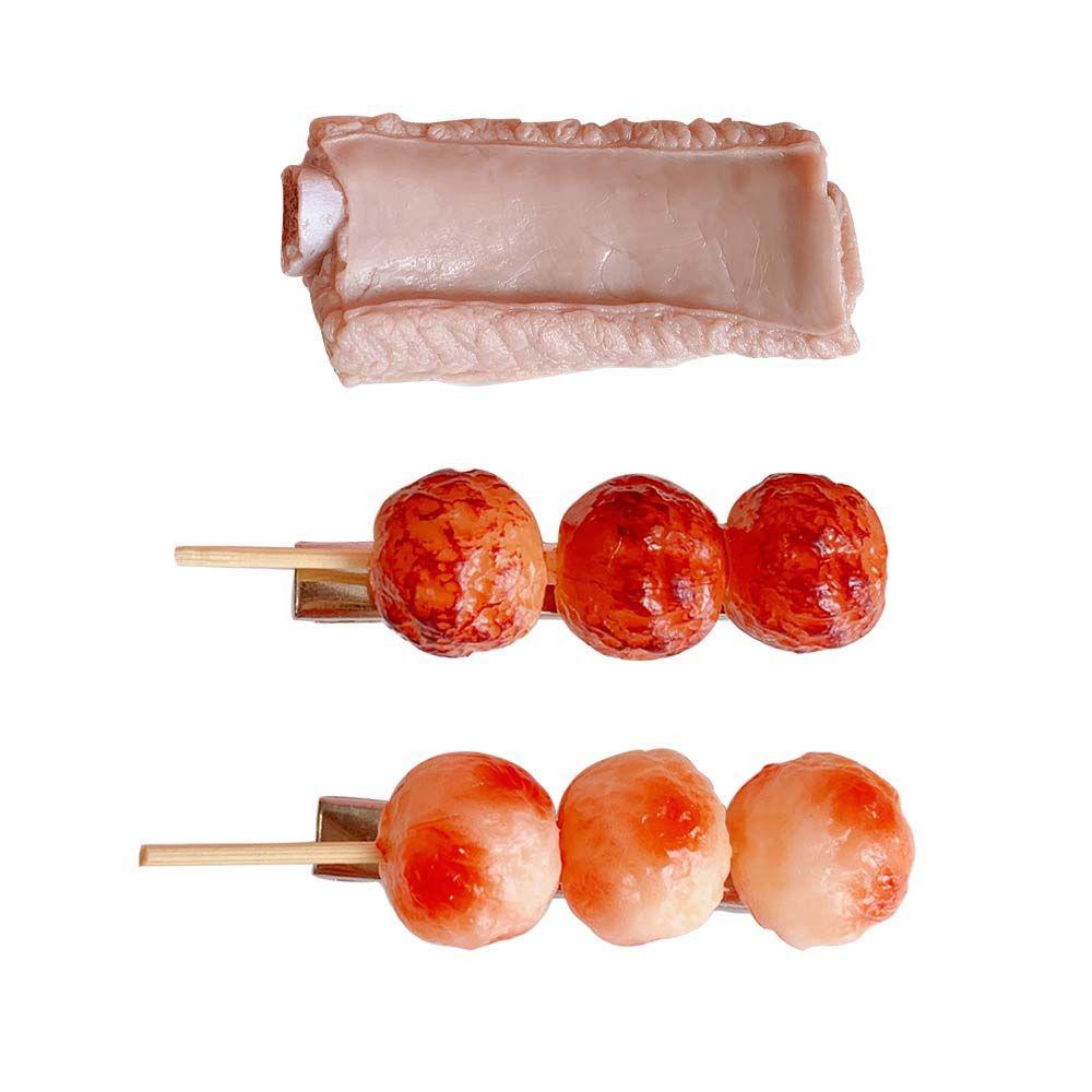 Kẹp Tóc Hình Thịt Nướng Bbq Bằng Nhựa Phong Cách Hàn Quốc Vui Nhộn Dành Cho Nữ