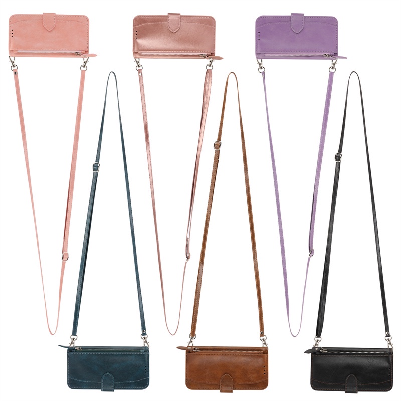 Ốp Điện Thoại Da Ví Lật Từ Tính Có Khóa Kéo Cho Samsung Galaxy S22 S22+ S21 Ultra Plus