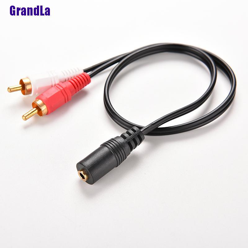 Dây Cáp Chia Cổng Âm Thanh 3.5mm 1 / 8 "sang 2 Đầu Rca