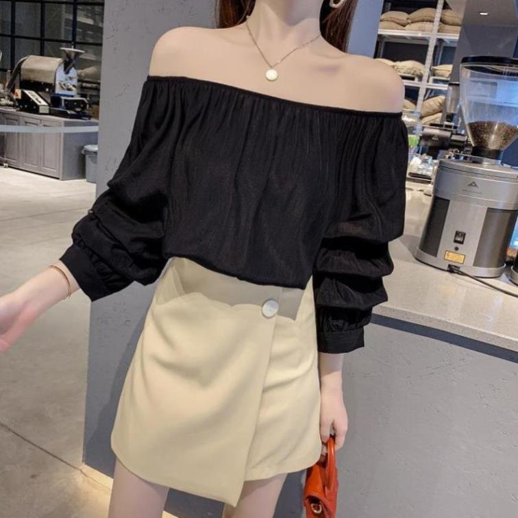 Áo sơ mi nữ tay bèo cổ tròn | Sơ Mi Lụa Dài Tay - Hàng VNXKK  FREESHIP ELLY CLOTHING1