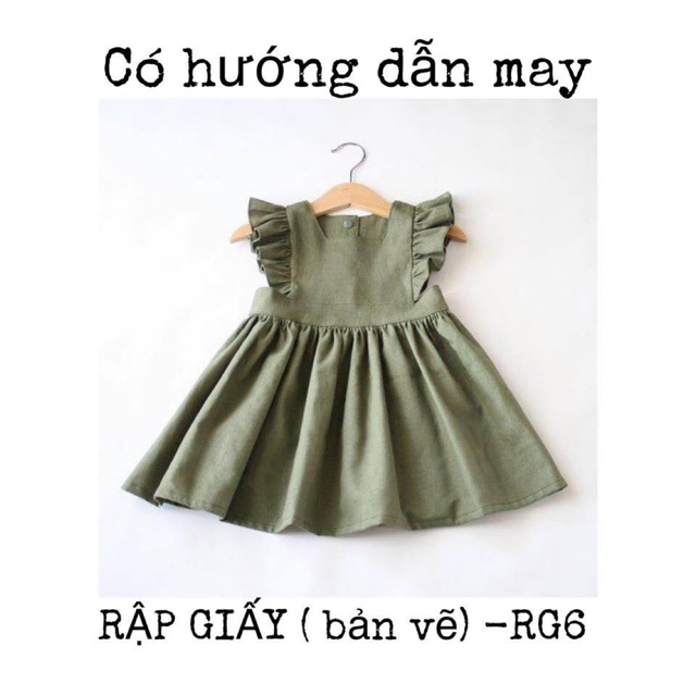 [GIÁ GỐC] RẬP GIẤY( Bản vẽ)_ RG6_rập váy pinafore