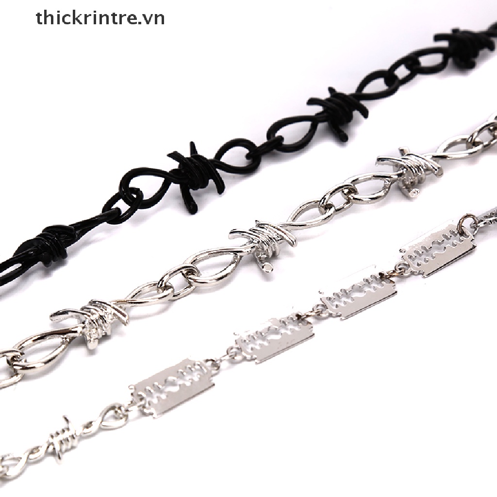 Vòng Cổ Choker Hạng Nặng Làm Thủ Công Hình Ổ Khóa Thorns Cho Nam Và Nữ