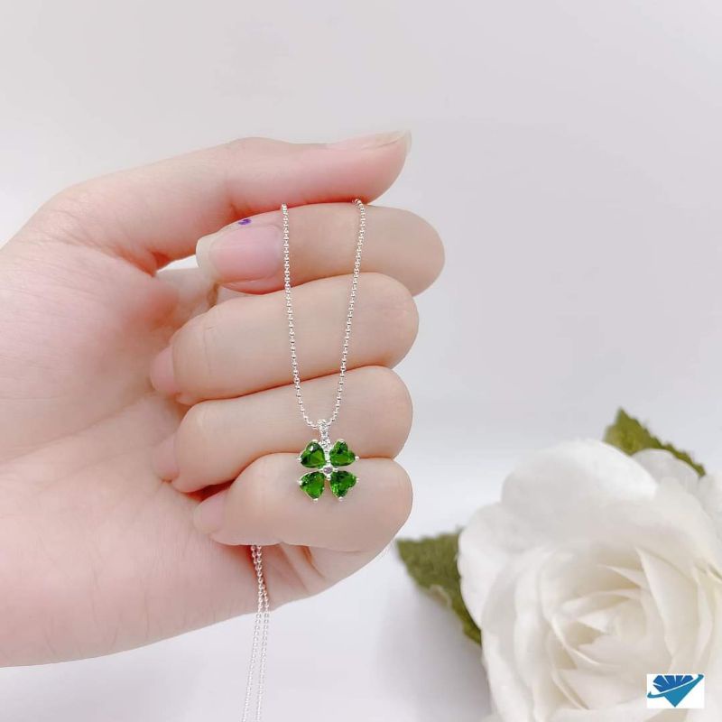 MẶT DÂY CHUYỀN CỎ 4 LÁ BẠC TA MAY MẮN