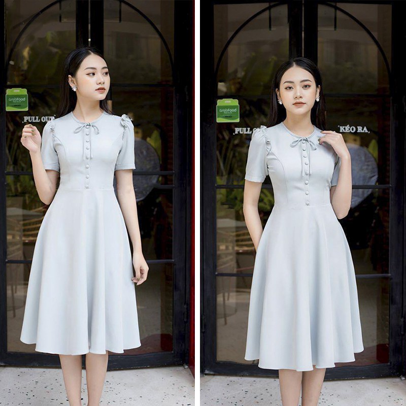 Đầm Nữ, Đầm Dự Tiệc, Váy Nữ Trắng, Đầm Nữ Trung Niên Sang Chảnh Mey015 Liin Clothing