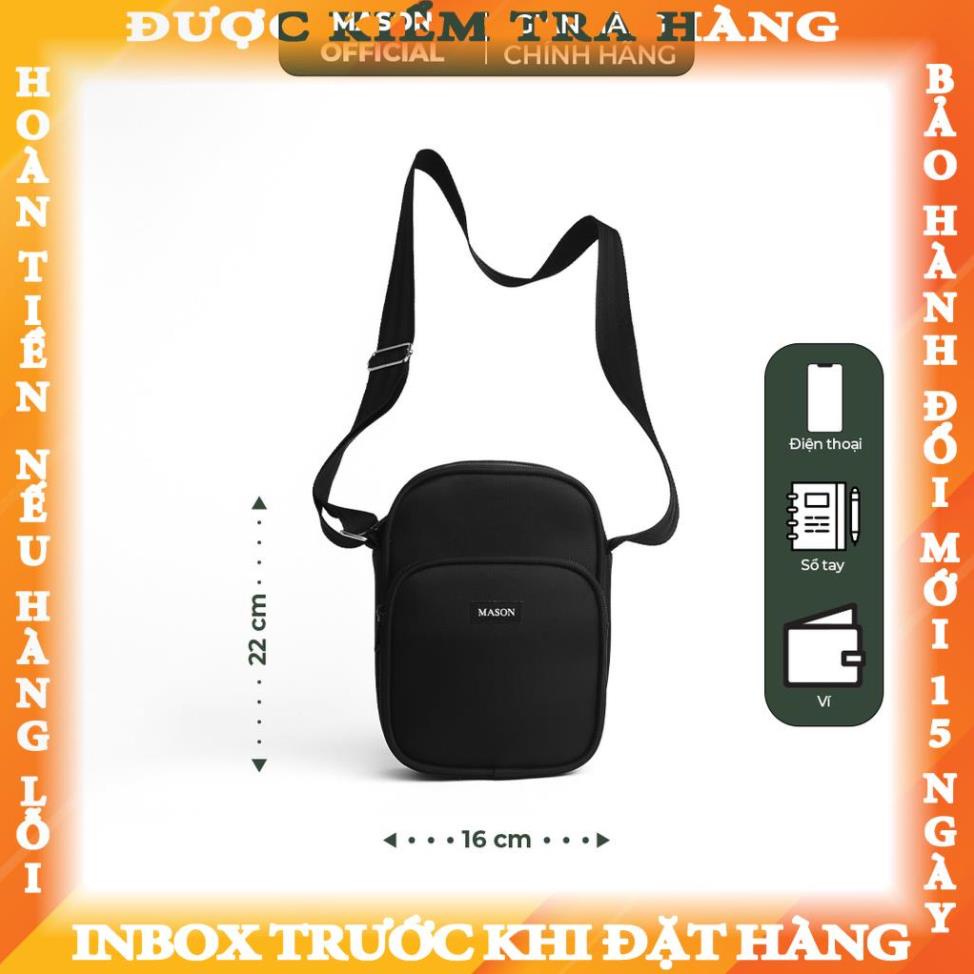 Túi đeo chéo nam nữ unisex Slim Bag nhỏ gọn cao cấp vải Oxford chống nước thương hiệu MASON - M12 nganghi