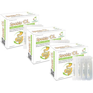 Combo 3 hộp Men vi sinh ống uống trị phân sống tiêu chảy cho trẻ sơ sinh và trẻ nhỏ Spobio CL