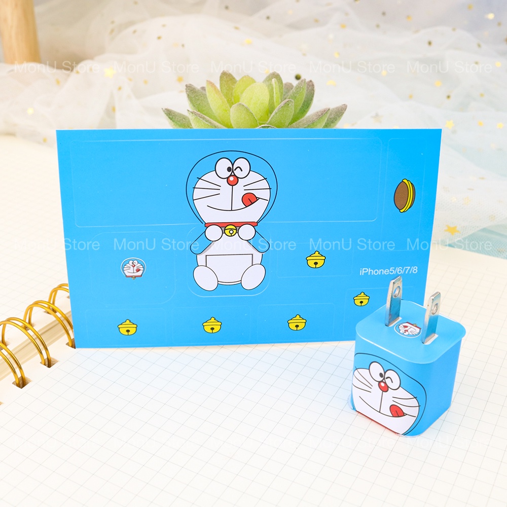Decal dán củ sạc I.P 5, 6, 7, 8 hình DORAEMON DOREMON dễ thương cute MON0035 TooYoo